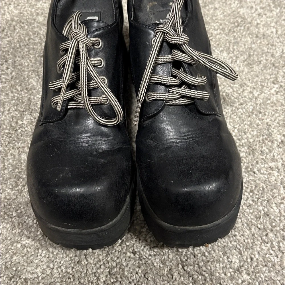Y2K COCO Blue Black Chunky Platform Shoes